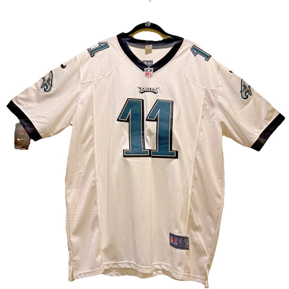 Nike NFL #11 Wentz Philadelphia Eagles White Players Jersey On Field Size XL NWT - Picture 2 of 13